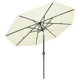 Vidaxl parasol 3 couches avec poteau en aluminium 3 m de couleur sable
