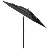 Vidaxl Parasol 3-layer with aluminum pole 3 m anthracite-colored