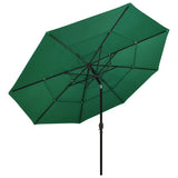 Vidaxl Parasol 3-layer with aluminum pole 3.5 m green