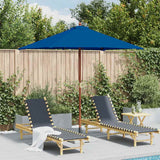 Vidaxl parasol avec poteau en bois 150x200 cm bleu