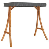 Vidaxl Rocking Frame with Anthracite Color Roof Bent Wood Teak Finish