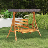 Vidaxl Rocking Frame with Anthracite Color Roof Bent Wood Teak Finish