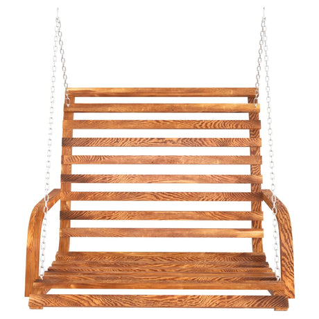 Vidaxl schommelbank 126x63x92 cm gebogen hout met teakafwerking