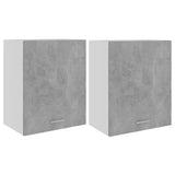 Vidaxl bovenkasten 2 st lyon 50x31x60 cm bewerkt hout betongrijs