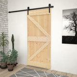 VidaXL sliding door with batter 100x210 cm Solid pine