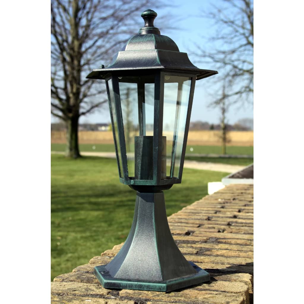 Vidaxl Garden Lamps 2 St aluminium vert foncé noir