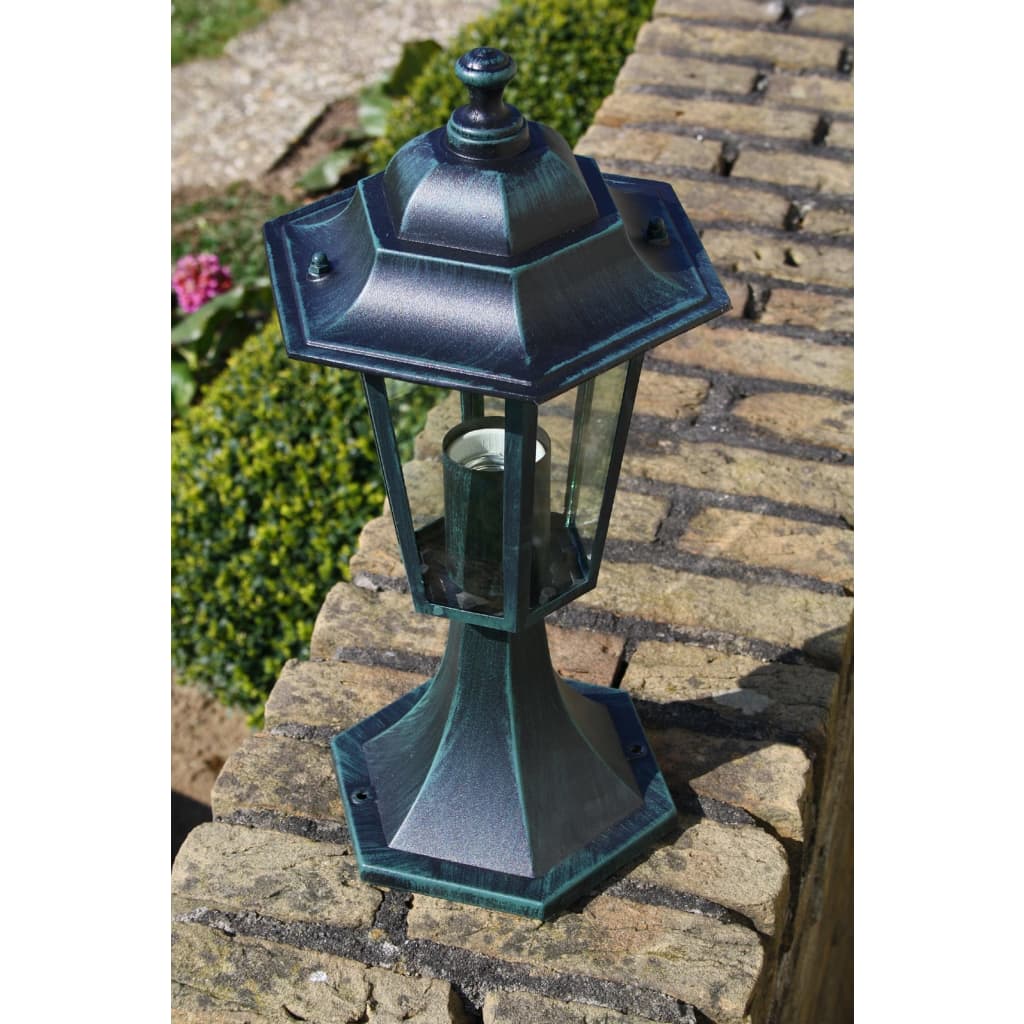 Vidaxl Garden Lamps 2 St aluminium vert foncé noir