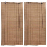 Stores à rouleaux vidaxl 2 ST 80x160 cm en brun bambou