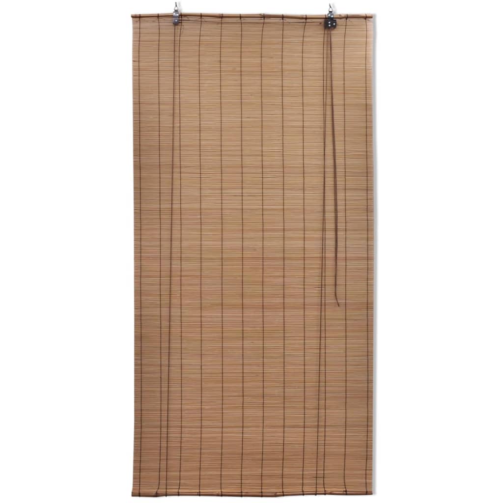 Stores à rouleaux vidaxl 2 ST 80x160 cm en brun bambou