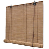 Stores à rouleaux vidaxl 2 ST 80x160 cm en brun bambou