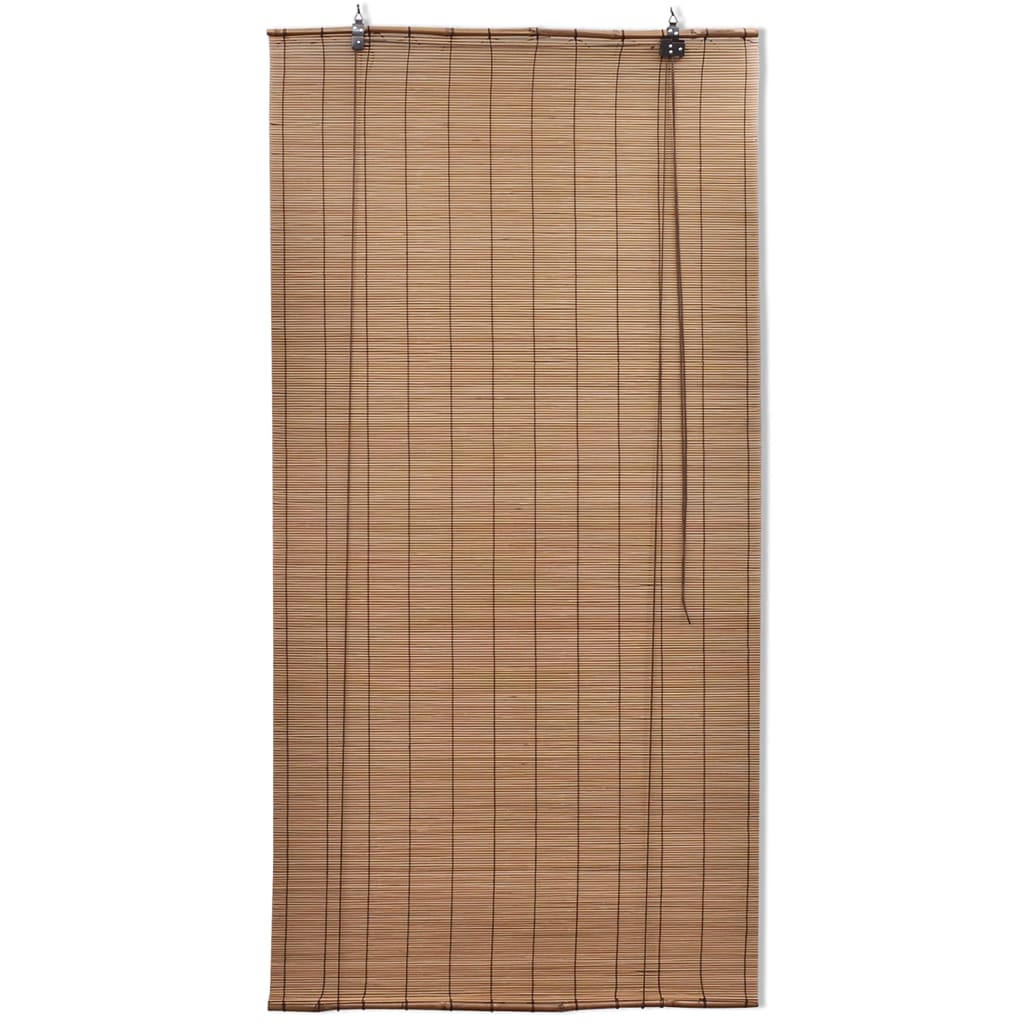 Stores à rouleaux vidaxl 2 ST 150x220 cm en brun bambou