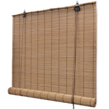 Stores à rouleaux vidaxl 2 ST 150x220 cm en brun bambou