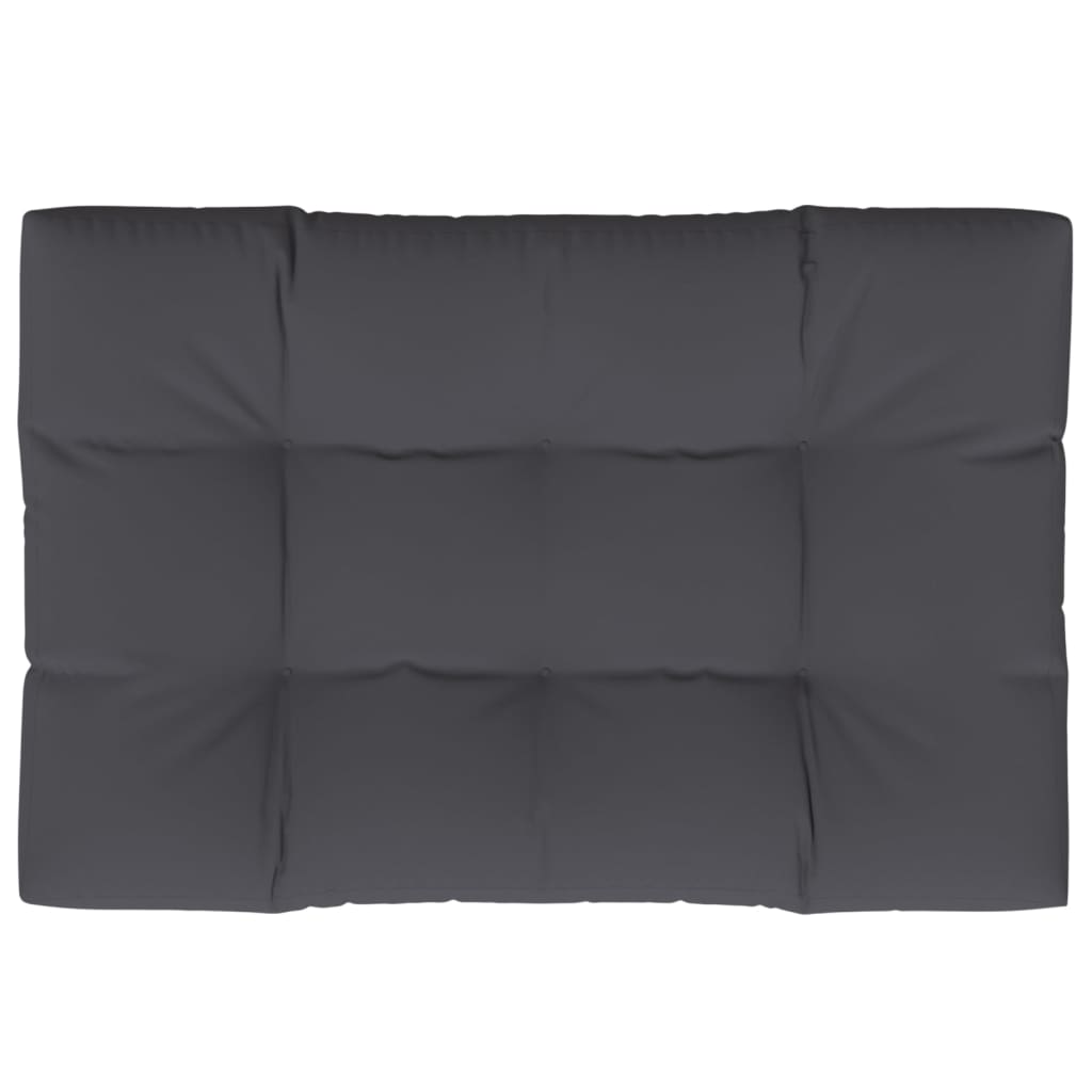 Coussin de palette vidaxl 120x80x12 cm Tissu anthracite -colored