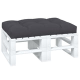 Coussin de palette vidaxl 120x80x12 cm Tissu anthracite -colored