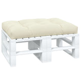 Coussin de palette Vidaxl 120x80x12 cm Crème en tissu -colore