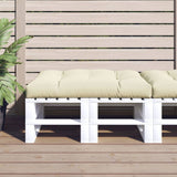 Coussin de palette Vidaxl 120x80x12 cm Crème en tissu -colore