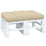 Coussin de palette vidaxl 120x80x12 cm en tissu beige