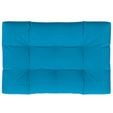 Coussin de palette vidaxl 120x80x12 cm tissu bleu
