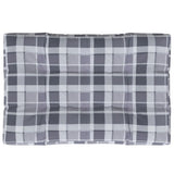 Coussin de palette vidaxl 120x80x12 cm tissu motif de diamant gris