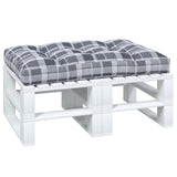 Coussin de palette vidaxl 120x80x12 cm tissu motif de diamant gris