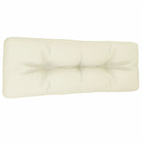 Coussin de palette Vidaxl 120x40x12 cm Crème en tissu -colore