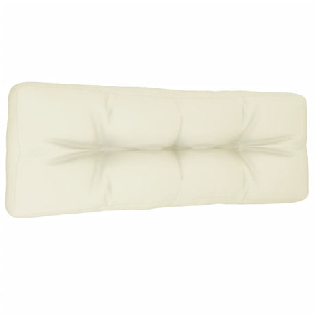 Coussin de palette Vidaxl 120x40x12 cm Crème en tissu -colore