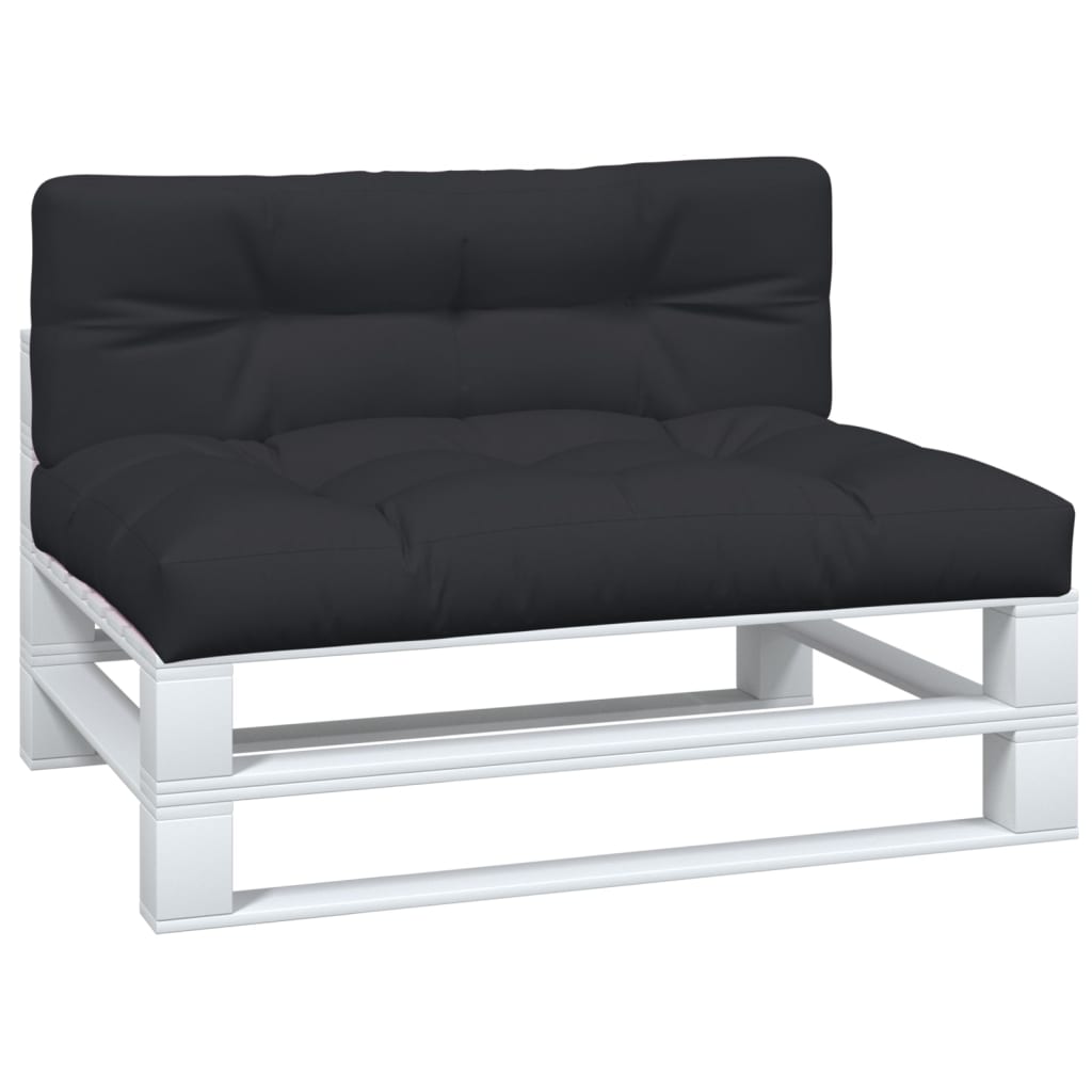 Coussins de palette vidaxl 2 st tissu noir