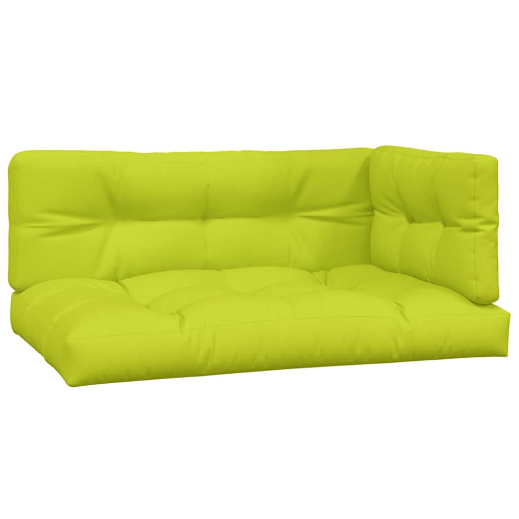 Coussins de palette vidaxl 3 st tissu vert clair