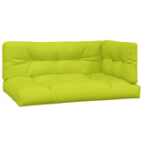 Coussins de palette vidaxl 3 st tissu vert clair