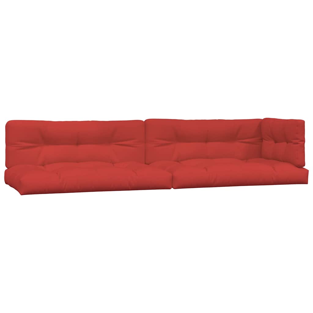 Coussins de palette vidaxl 5 st tissu rouge