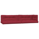 Coussins de palette vidaxl 5 st tissu vin rouge