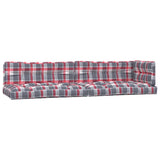 Vidaxl Pallet cushions 5 stedcase pattern Fabric red