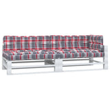 Vidaxl Pallet cushions 5 stedcase pattern Fabric red