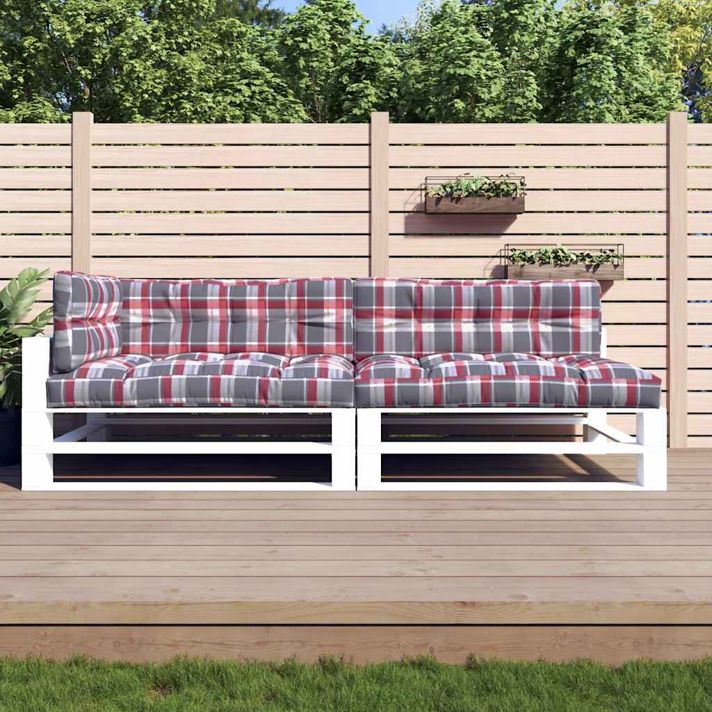 Coussins de palette vidaxl 5 stedcase motif tissu rouge