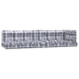 Coussins de palette vidaxl 5 st tissu diamant motif gris