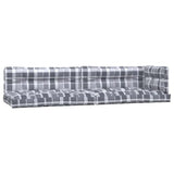 Coussins de palette vidaxl 5 st tissu diamant motif gris