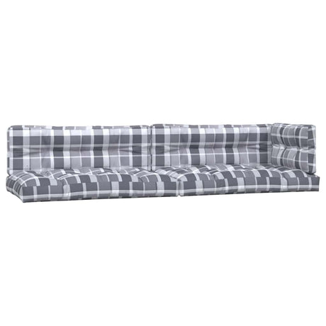 Coussins de palette vidaxl 5 st tissu diamant motif gris