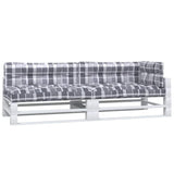 Coussins de palette vidaxl 5 st tissu diamant motif gris