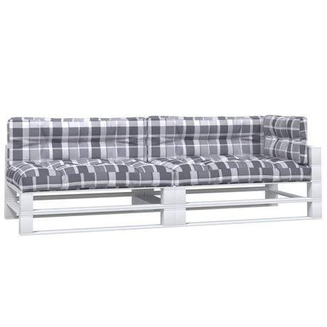 Coussins de palette vidaxl 5 st tissu diamant motif gris