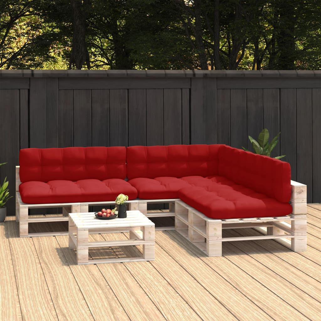 Vidaxl Bank cushions Pallet 7 ST Red