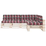 VidaXL Bank cushions Pallet 7 St and Red window pattern