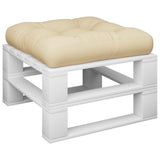 VidaXL coussin de palette 58x58x10 cm tissu beige