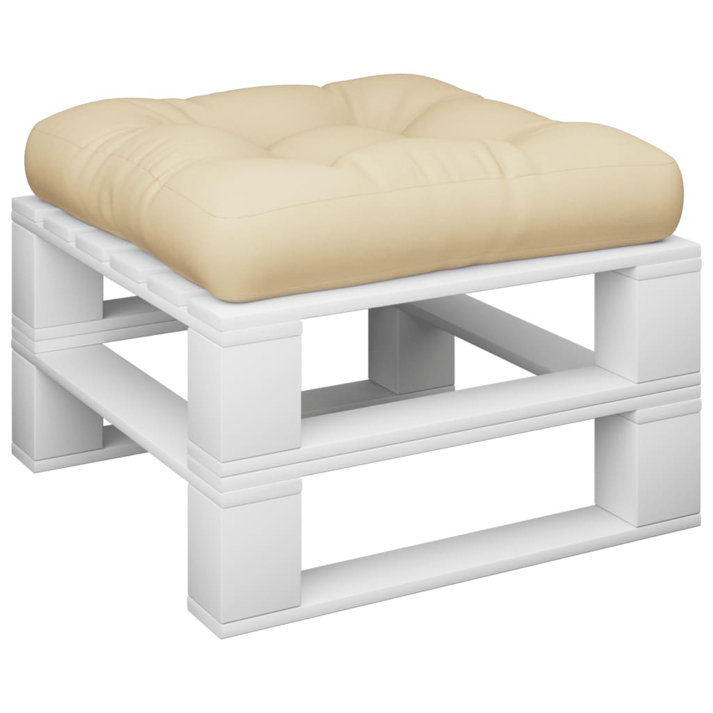 Vidaxl Pallet Cushion 58x58x10 cm de tela beige