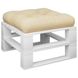 Vidaxl palletkussen 58x58x10 cm stof beige