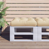 Vidaxl Pallet Cushion 58x58x10 cm tyg beige