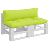 Vidaxl Pallet cushions 2 st fabric clear green