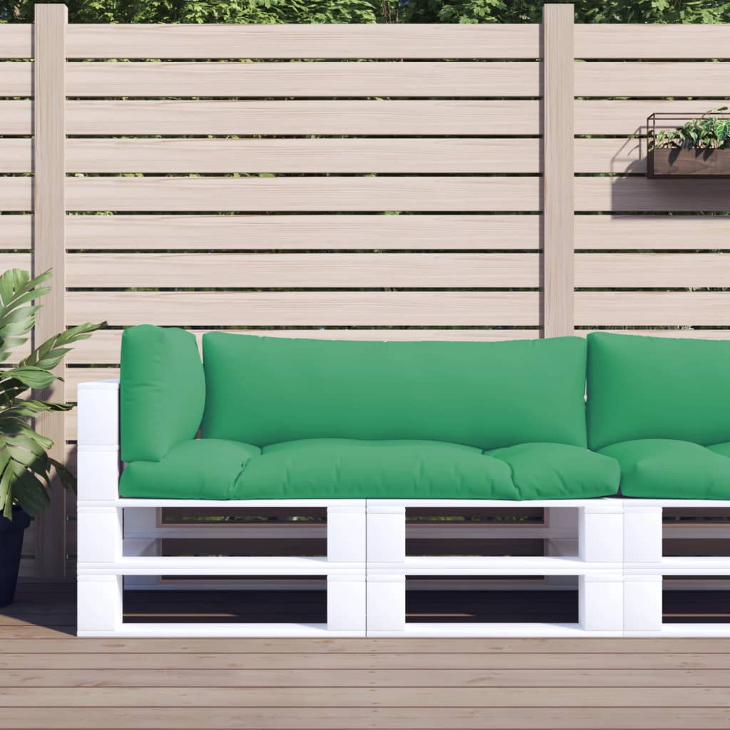 Coussins de palette vidaxl 3 st tissu vert