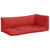 Coussins de palette vidaxl 3 st tissu rouge