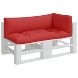 Coussins de palette vidaxl 3 st tissu rouge