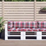 Coussins de palette vidaxl 3 tissu de motif Stedcase rouge